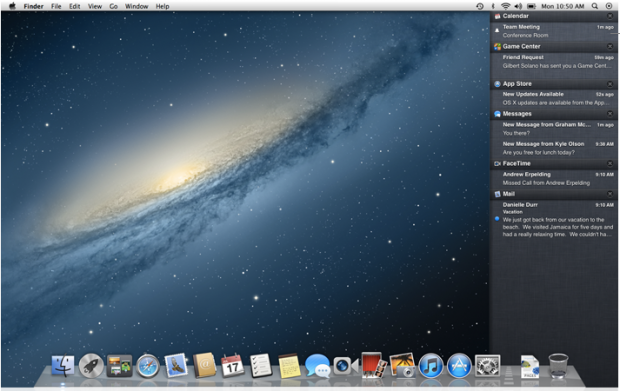 Mac OS X Mountain Lion  - Notification Center (Bild: Apple)